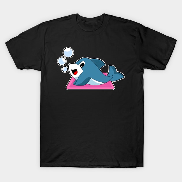 Dolphin Yoga Fitness Gymnastics T-Shirt by Markus Schnabel